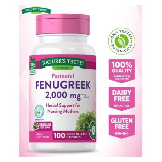 Nature's Truth Fenugreek Seed Extract 2000mg 100 Capsules Shopee