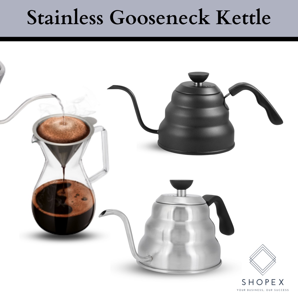 Gooseneck Kettle 1000ml/700ml Black/Stainless / Coffee Essentials
