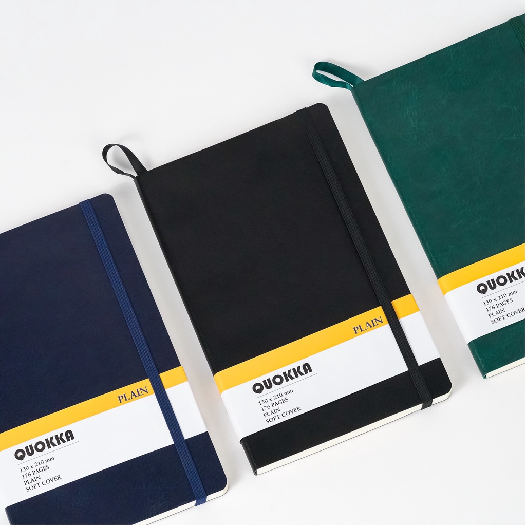 QUOKKA Regular Size Soft Leather PLAIN Notebook Shopee Philippines