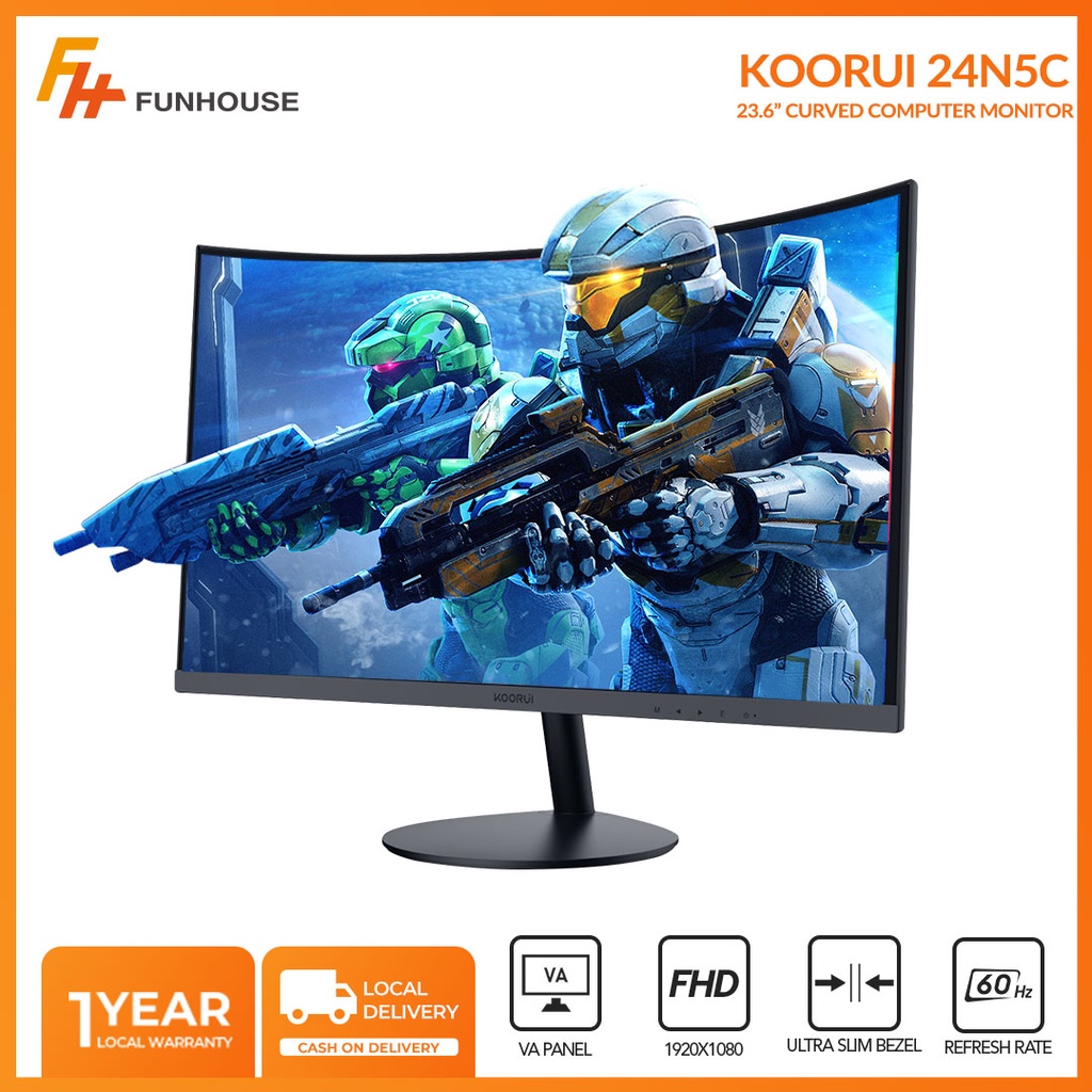 Koorui N C Curved Hz Computer Monitor Led Monitor Full Hd P Hdmi Vga R Tilt