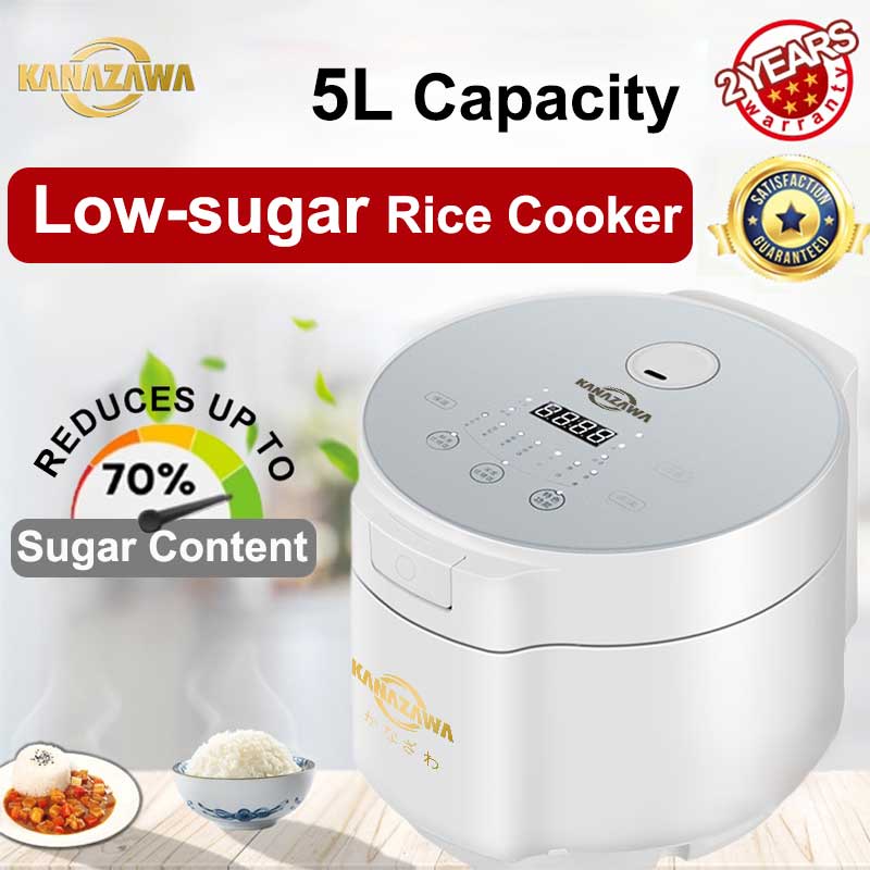 KANAZAWA Rice Cooker Smart Low Sugar LCD Smart Touch Panel 5L Multifunctional Filter Sugar