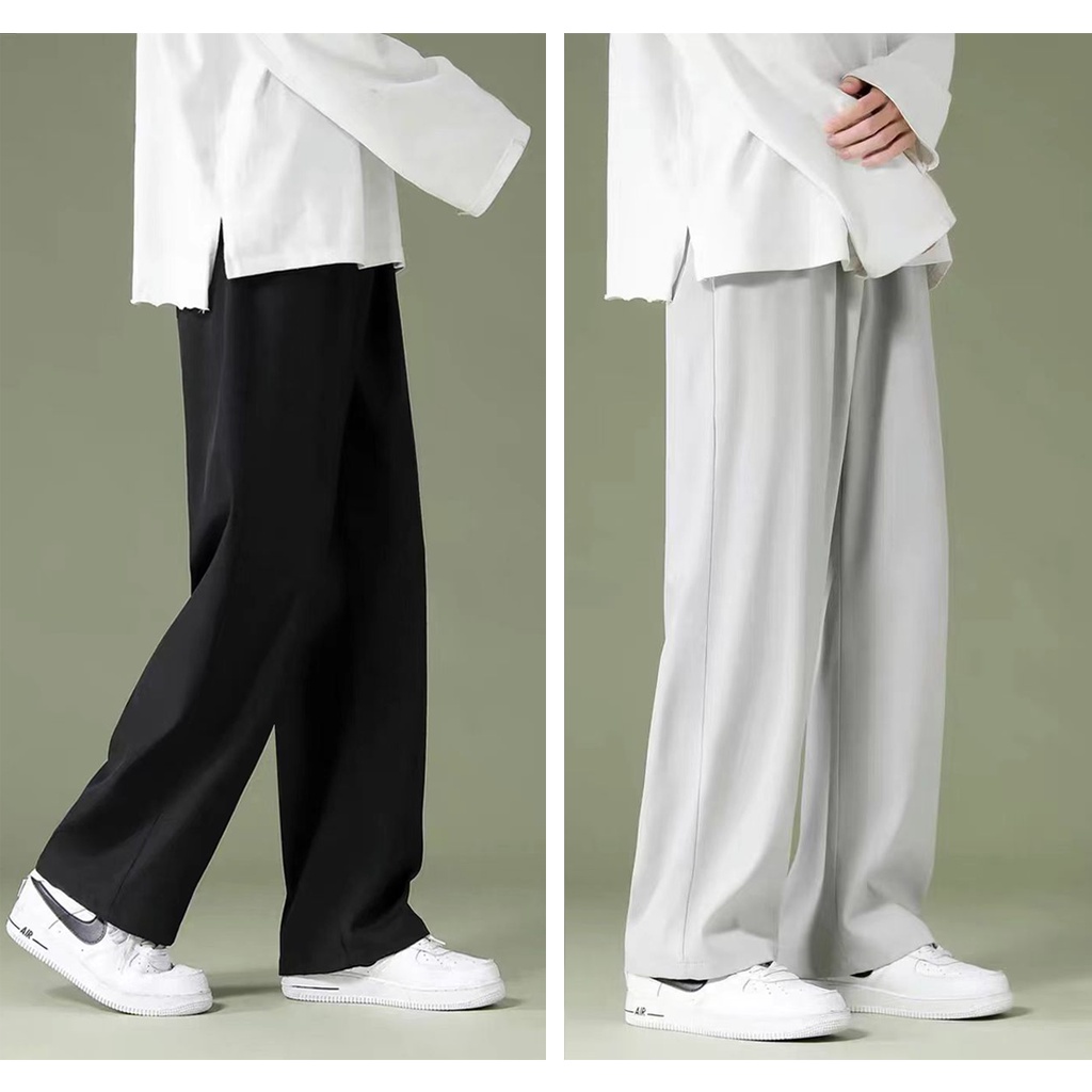 Men's Trouser Korean Baggy Pants Taslan Casual Pants For Men (Unisex ...