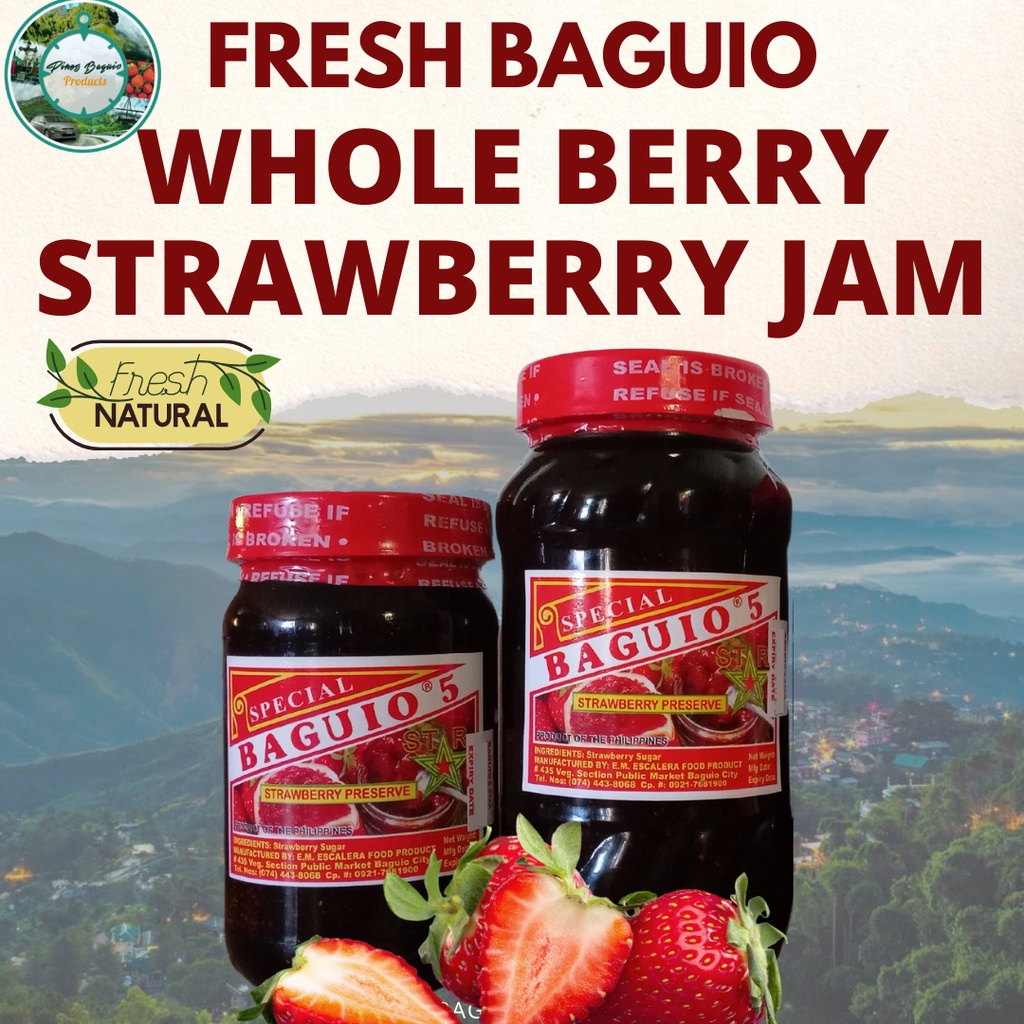 Baguio Whole Berry Fresh Strawberry Jam Shopee Philippines