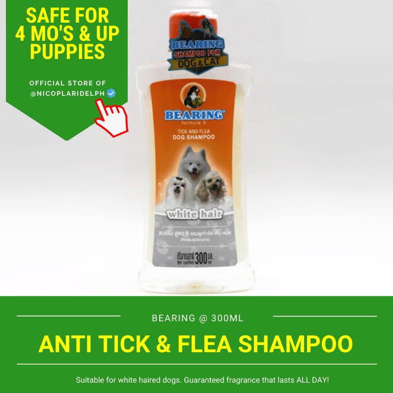 Bearing Anti Tick and Flea Shampoo for Dogs with White Hair Bearing