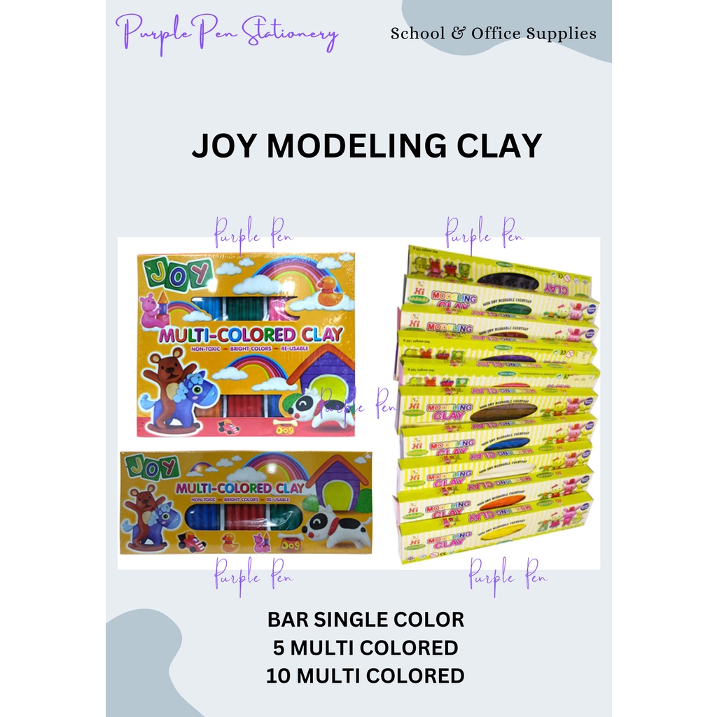 Joy Modeling Clay Bar Single Color, 5MULTI COLOR, 10 MULTI COLOR 1PC ...