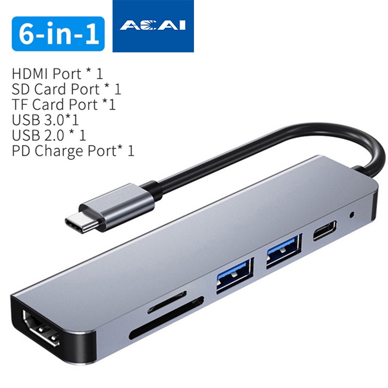 ACAI USB C Hub Adaptor Laptop Type C 11 in 1 RJ45 Connector VGA Cable ...