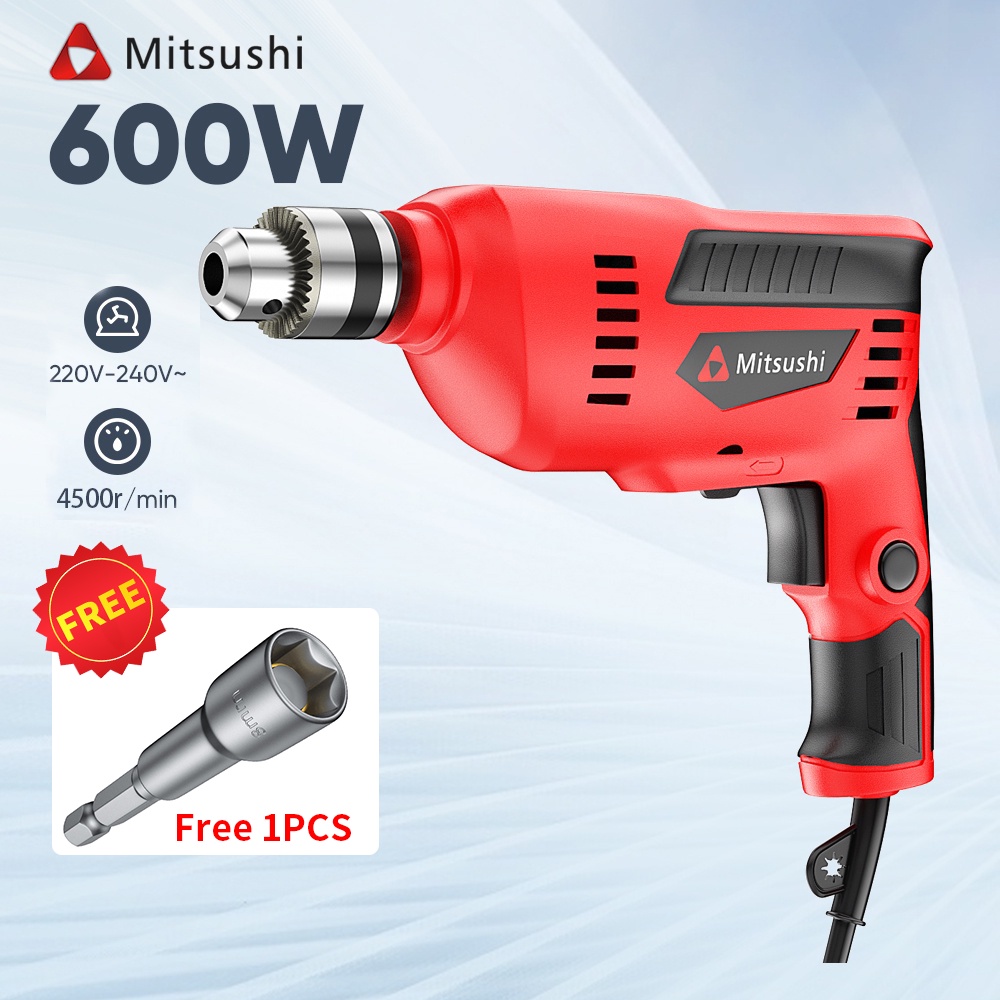 Mitsushi MIT30 600W 6.5mm Electric Drill 220240V 60HZ Corded Drill