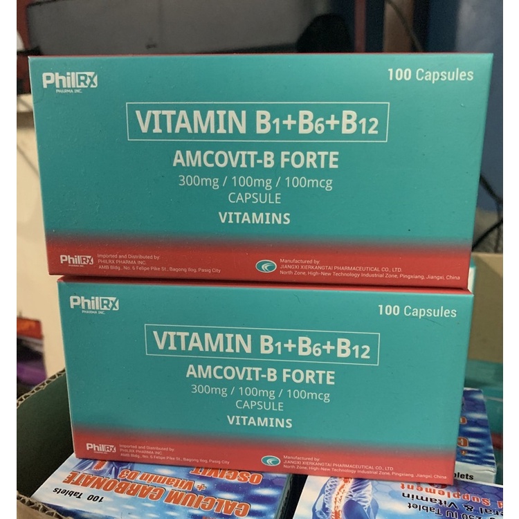 VITAMIN B1 B6 B12 ( AMCOVITB FORTE ) 300mg/ 100mg / 100mg CAPSULES
