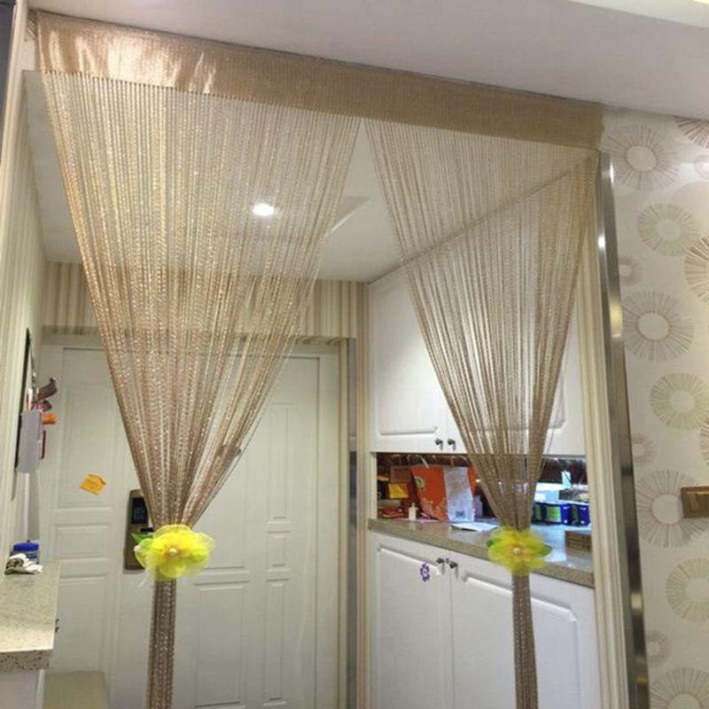 Silver Thread Curtain Density Thickened Door Hanging Bead Partition ...