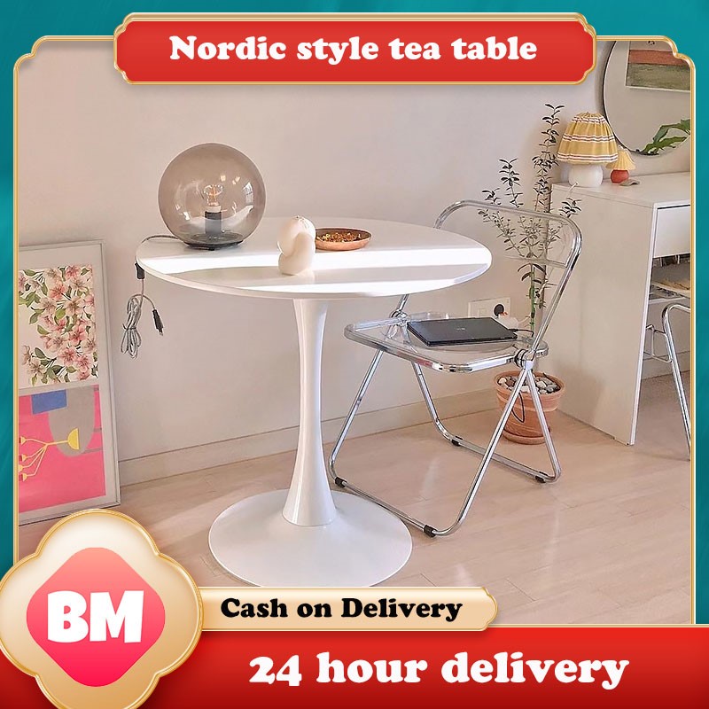 Nordic Style Simple Tulip White Leisure Negotiation Table Coffee Table ...