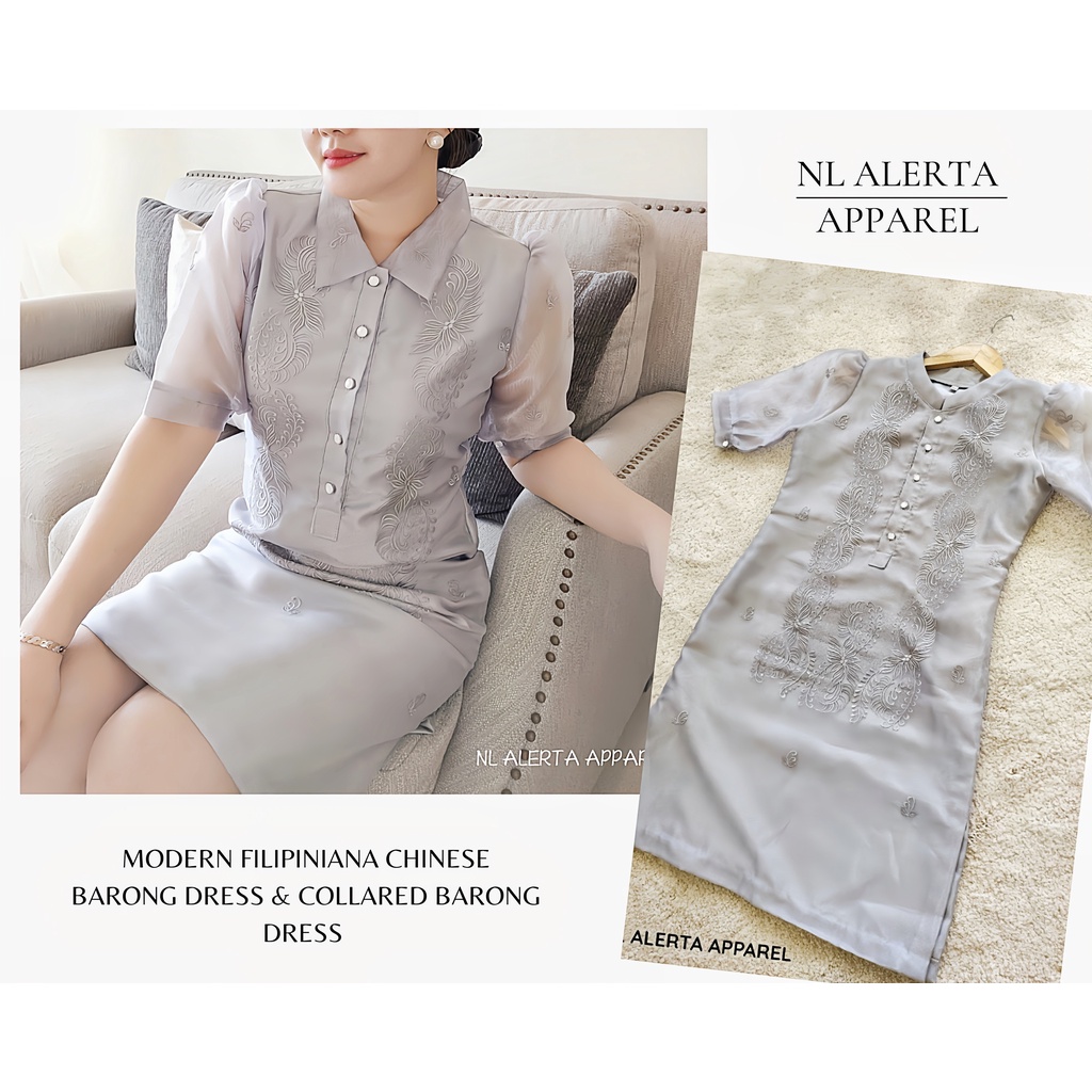 MODERN FILIPINIANA BARONG DRESS FOR WOMEN HIGH QUALITY Shopee Philippines