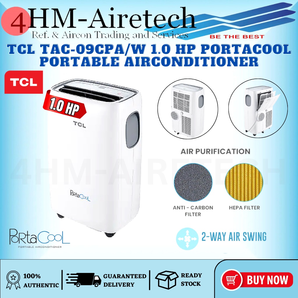 FOURHM TCL 1.0 HP [ORIGINAL] PORTACOOL Portable Airconditioner (TAC ...
