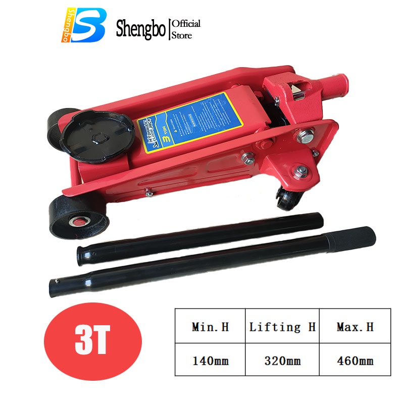 SHENGBO 2T 3 Tons Capacity Hydraulic Trolley Floor Jack Fast Lift