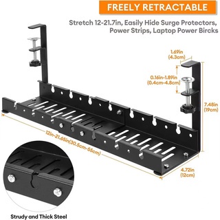 COD Under Table Storage Rack Cable Management Tray Desk Socket Holder ...
