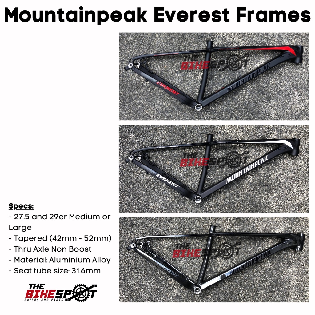 Mountain peak frame size chart new arrivals