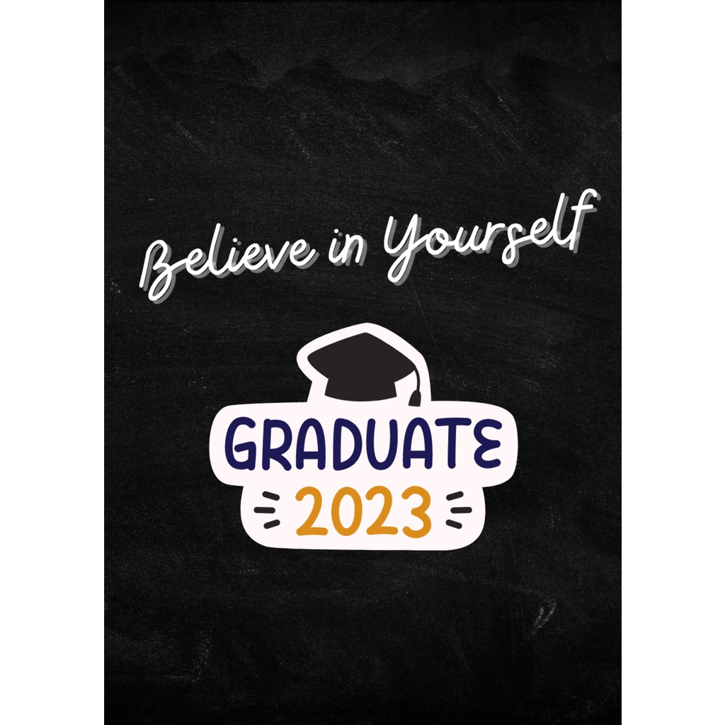 FiBei Greetings Graduation Card - Title: Believe In Yourself | Shopee ...