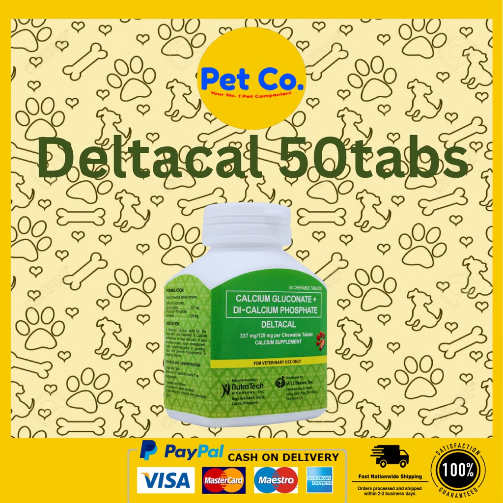 Deltacal Calcium Supplement for Growing, Senior and Lactating Dogs and