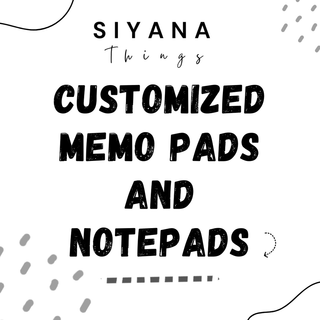 SIYANA THINGS Customized Memo Pads and Notepads Shopee Philippines