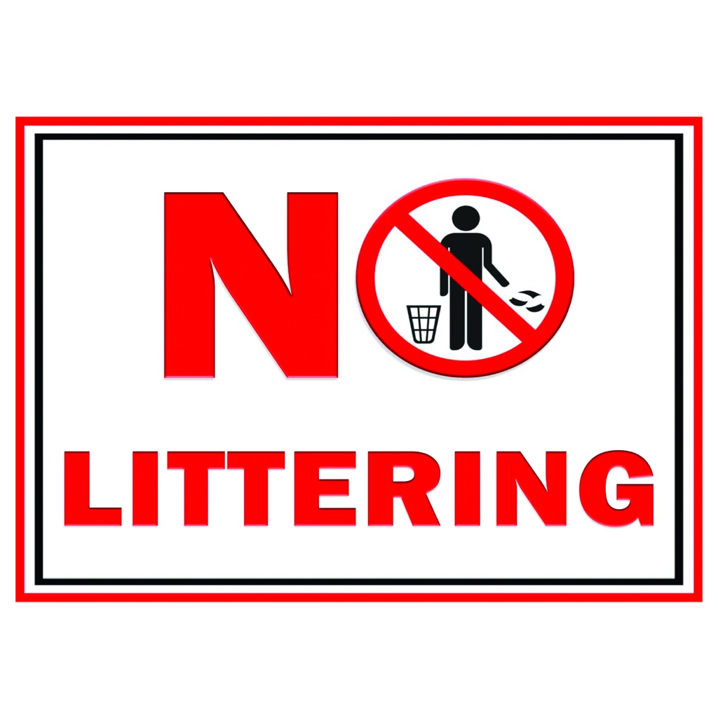 Bawal Magtapon Ng Basura/ No Littering Signage Laminated A4 Size ...