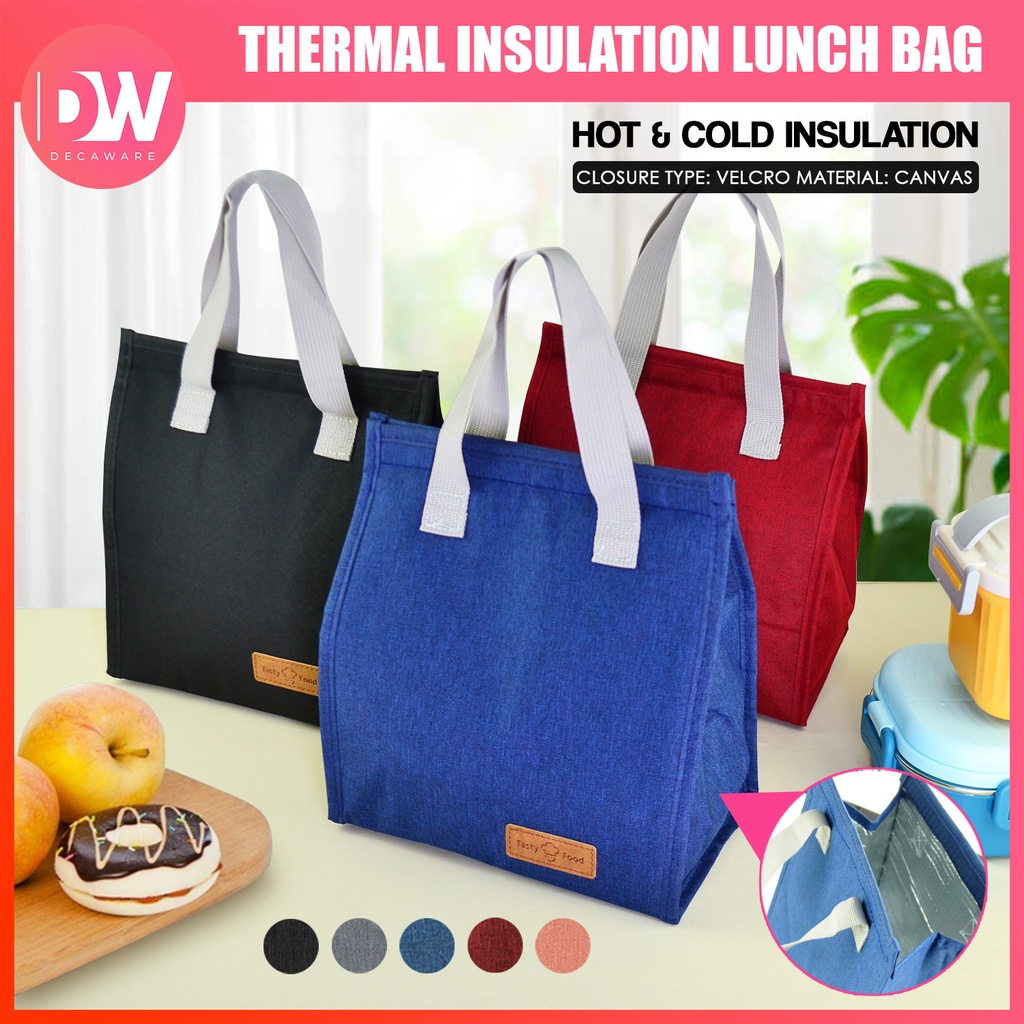 Thermal Lunch Bag Insulation Hot and Cold Lunch Bag Oxford Velcro ...