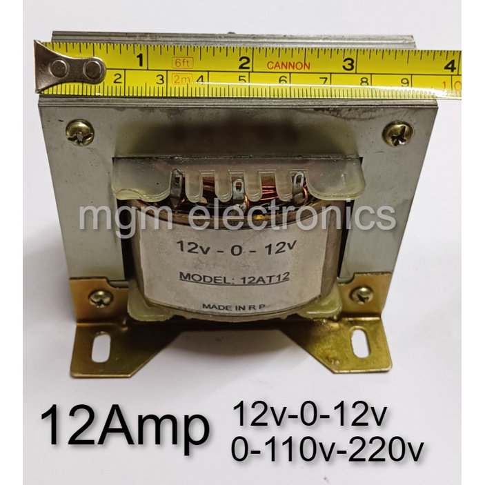 TRANSFORMER 12Amp 12V x 2 center tap Secondary Voltage, Primary Voltage ...