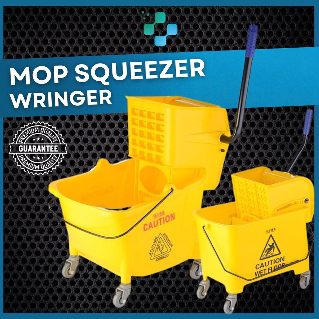 Medsafe Mop Bucket Wringer Mop Squeezer Heavy Duty Janitorial Home