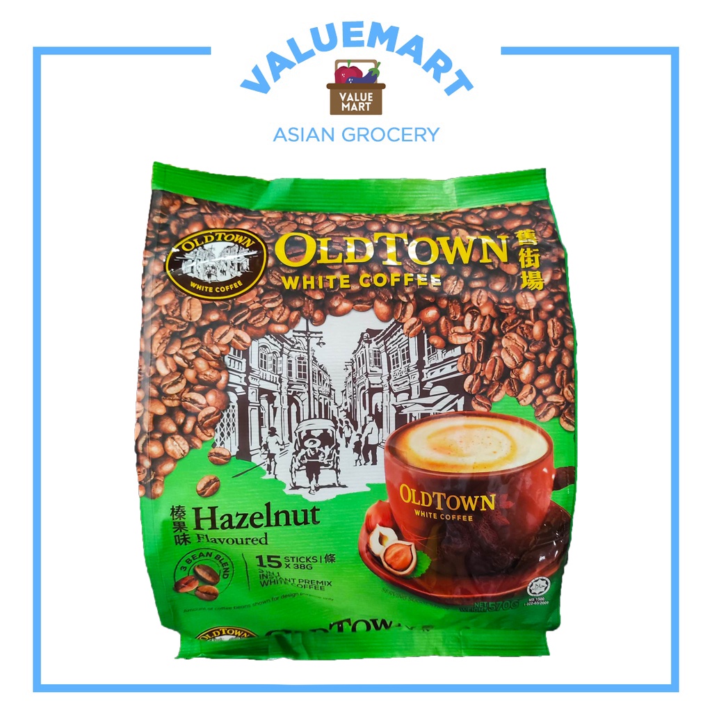 Old Town Original Malaysian Instant White Coffee Classic, Hazelnut ...