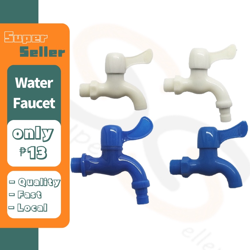 1/2" Water Stopcock Multipurpose Plastic PVC Spigot Faucet with Hose Connector Gripo /C15002