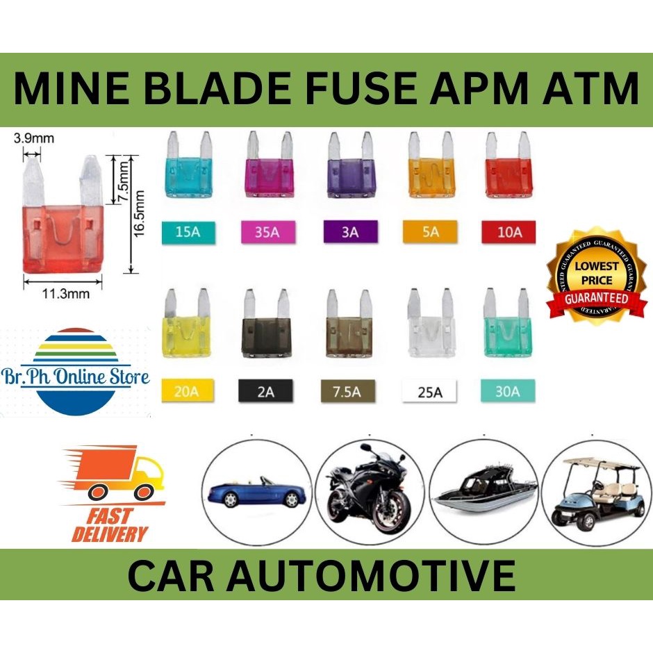 NEW ARRIVAL CAR MINI FUSE BLADE FUSE APM - ATM (01 PIECE) HIGH QUALITY ...