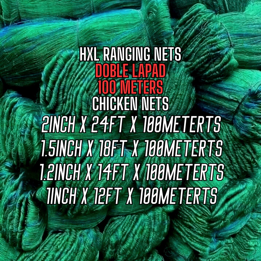 FREE ROPE DOBLE LAPAD 100 METERS CHICKEN NET / RANGING NET / POULTRY ...