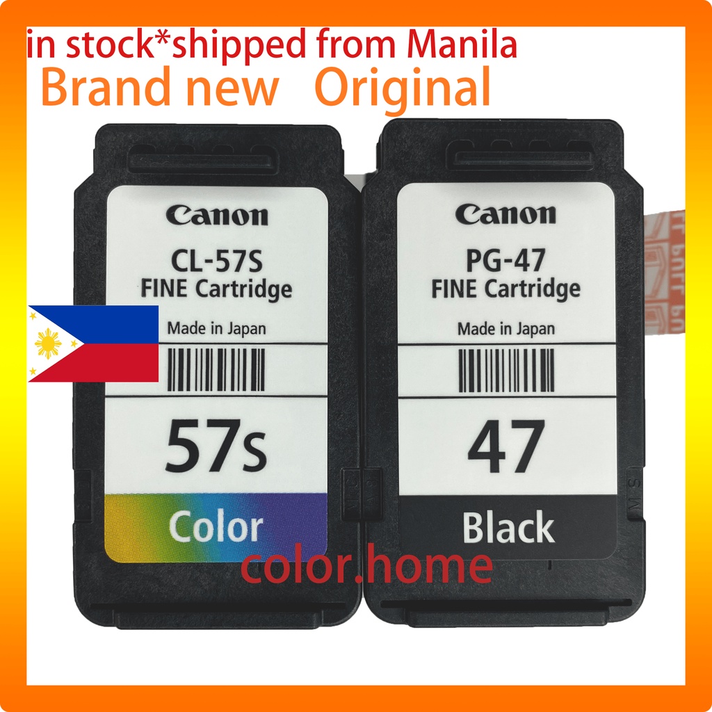Canon PG-47 CL-57 Genuine Ink Cartridge 47 57 Brand New for Pixma E410 ...