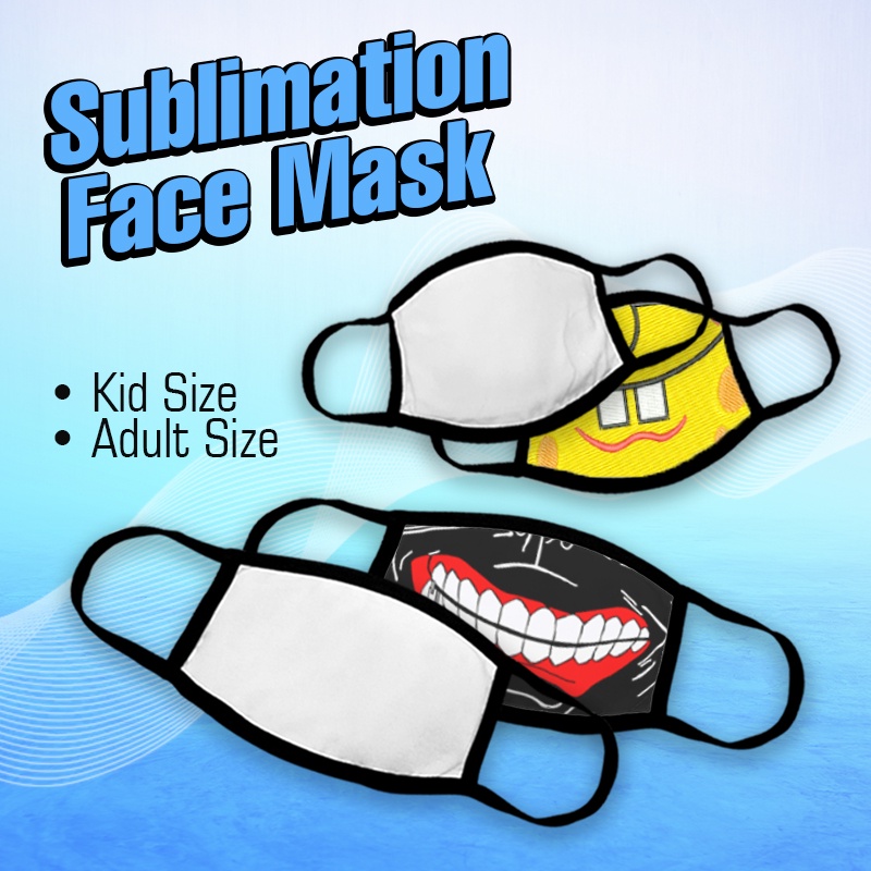 Sublimation Printable White Mask For Adults And Kid Blanks | Shopee ...