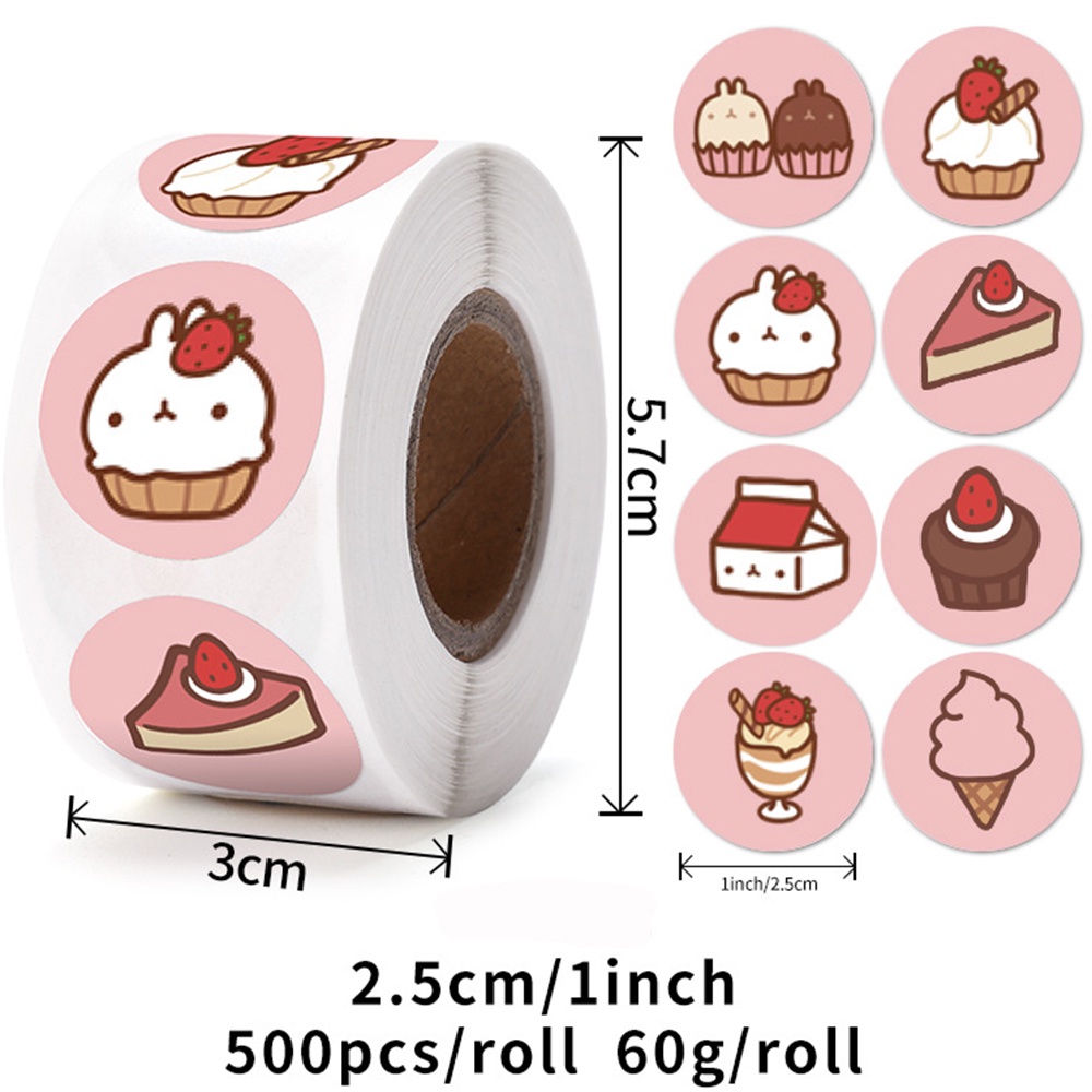 500pcs Round Cake Stickers for Kids Teacher Reward Stickers ...
