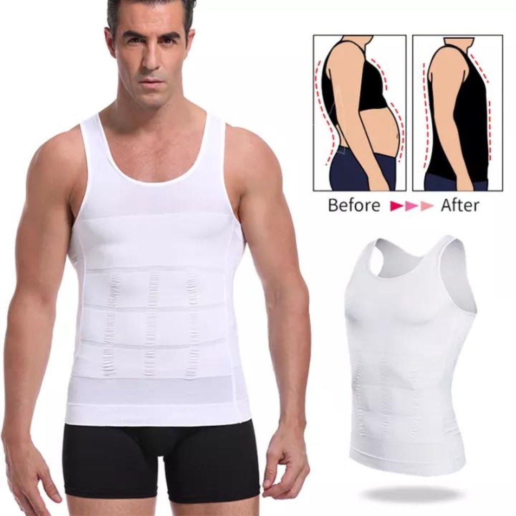 Original One Percent Slimming Vest Men's Slimming Underwear Body Shaper ...