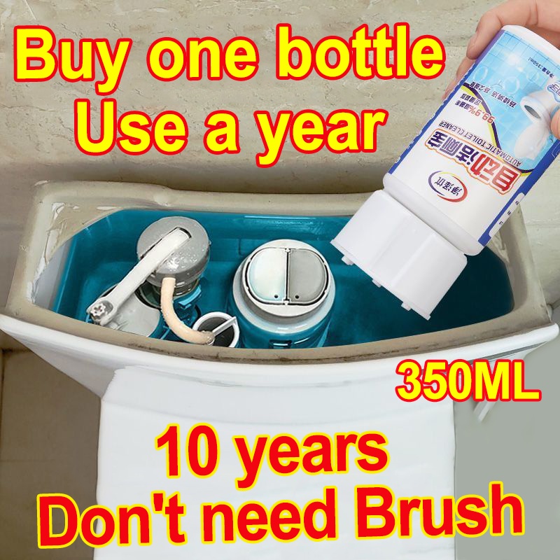 【10 years Don't need Brush Toilet】Automatic Toilet Bowl Cleaner 350ml ...