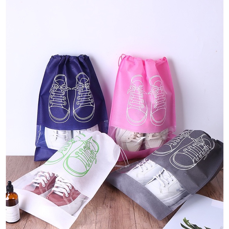 Ecoplanet COD#Non-Woven Drawstring Shoes Storage Bags Travel Shoe Bags ...