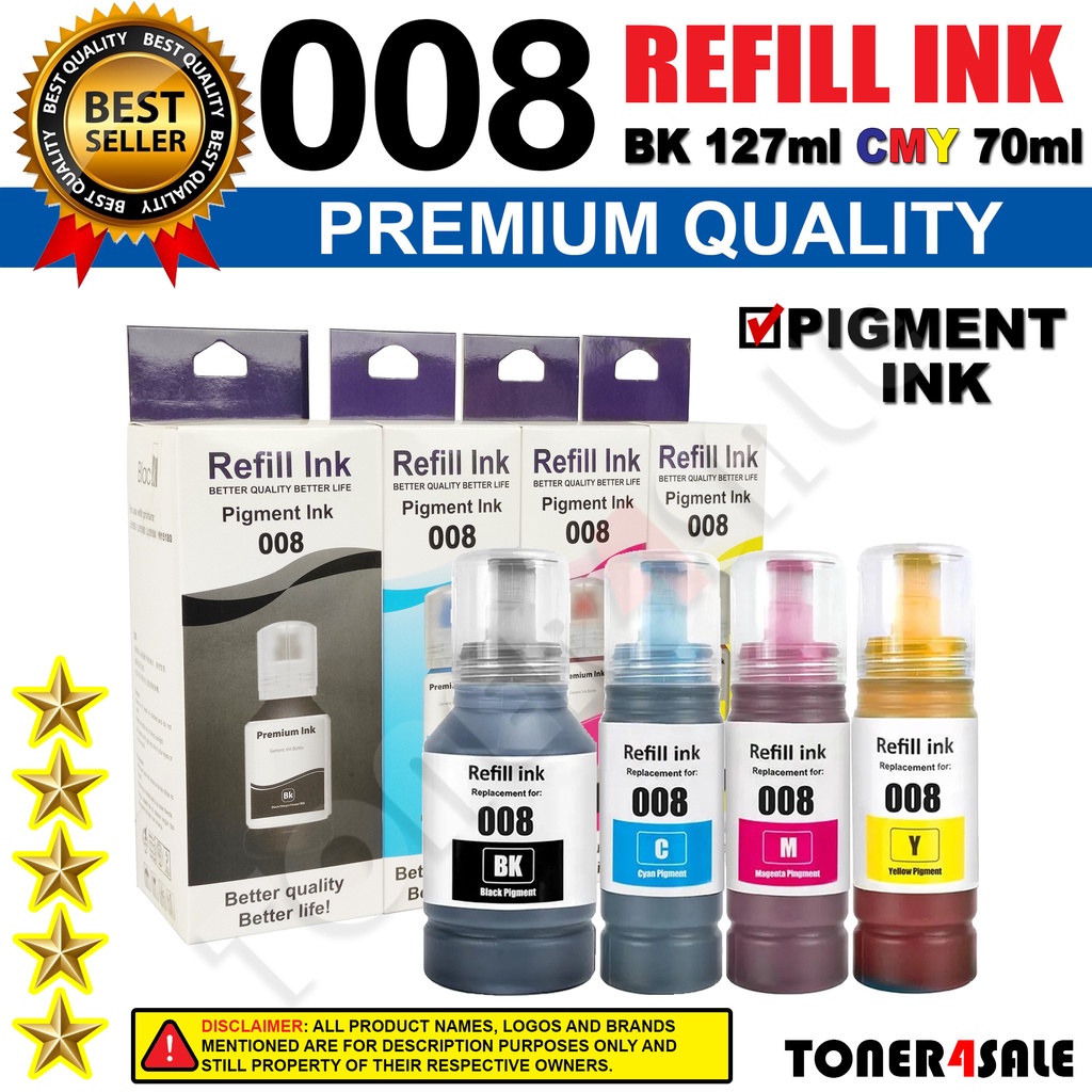 008 Premium Refill Pigment Ink 008 for L15150 L15160 L15180 L6460 L6490 ...