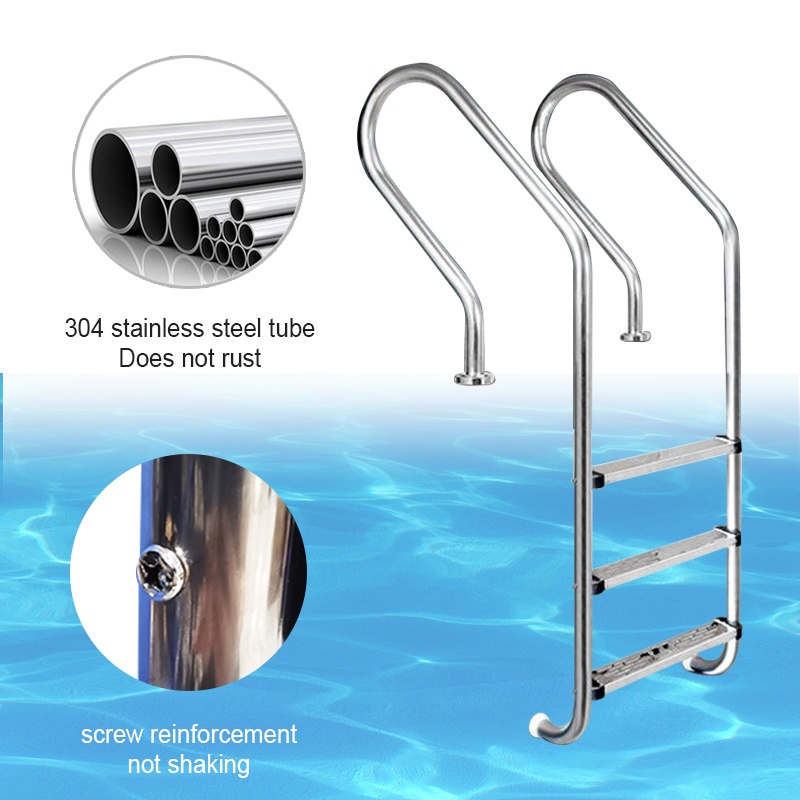 Swimming Pool Step Ladder Stainless Steel Pool Escalator with Builtin