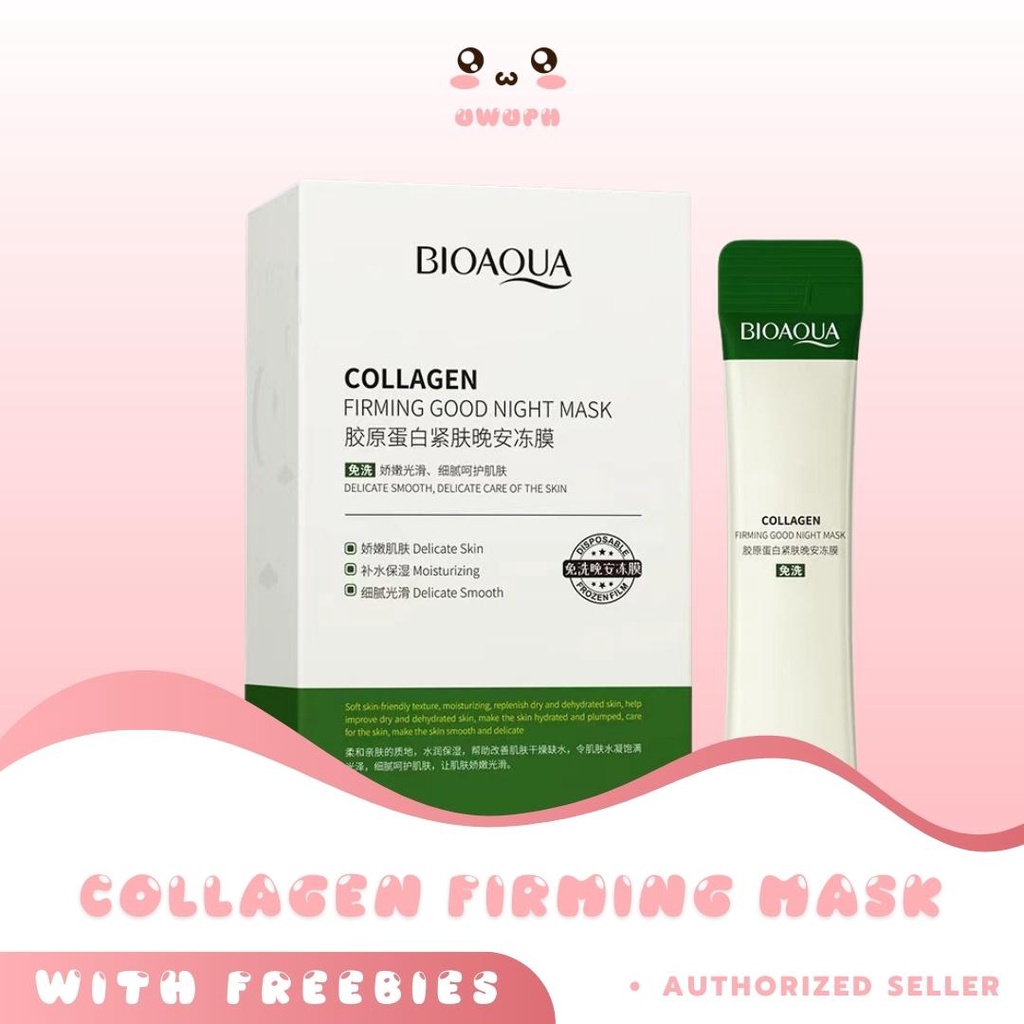 {uwuph} LIFUSHA Collagen Firming Sleeping Collagen Mask AntiWrinkle Skincare Beauty White 20pcs