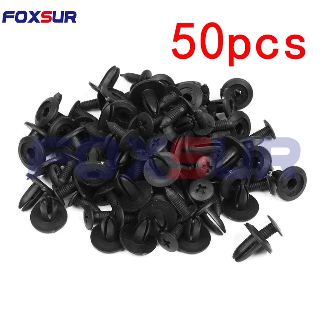 Sourcingmap 50Pcs 6mm Hole Dia Fastener Door Retainer Clip Rivet Bumper Pin - View #9