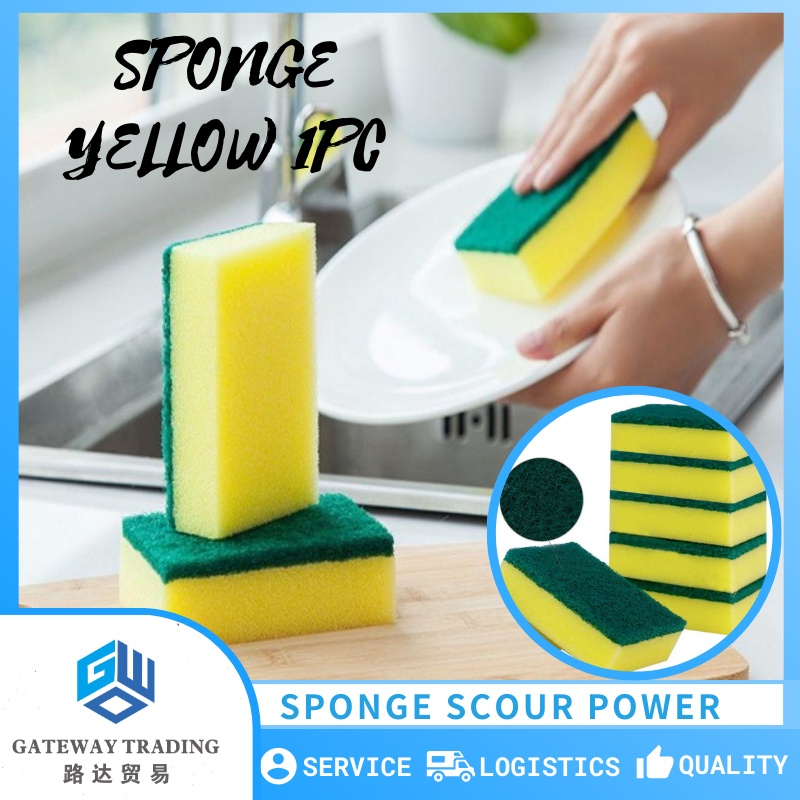 Scour Power Sponge Dong Bang Yao Brand Big and Small Yellow Sponge ...