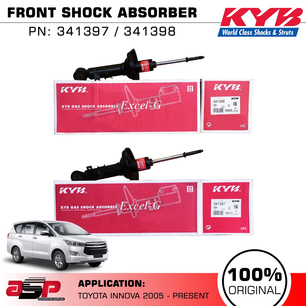 KYB Excel G Set of 2 Front Gas Shock Absorber for Toyota Innova All ...