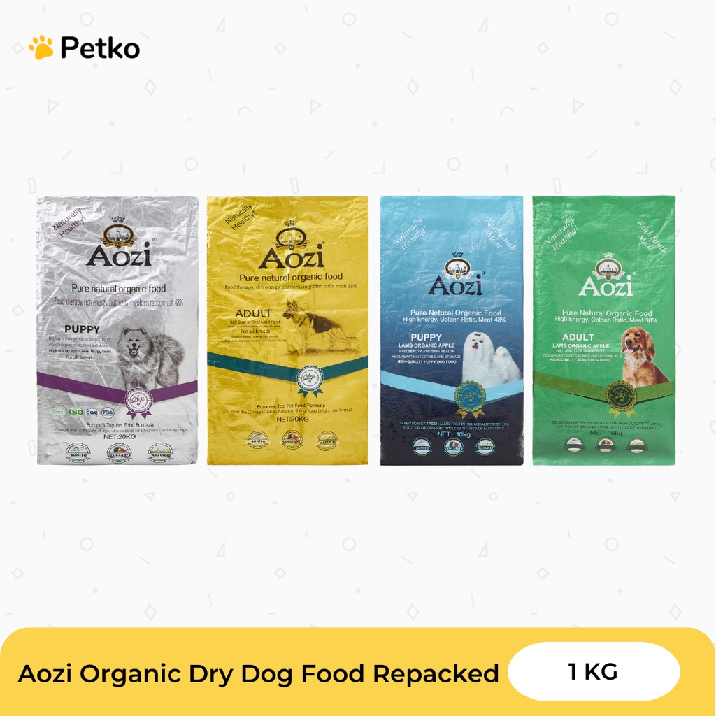 Aozi Healthy Pure Organic Adult Puppy Dry Dog Food Beef Lamb Apple