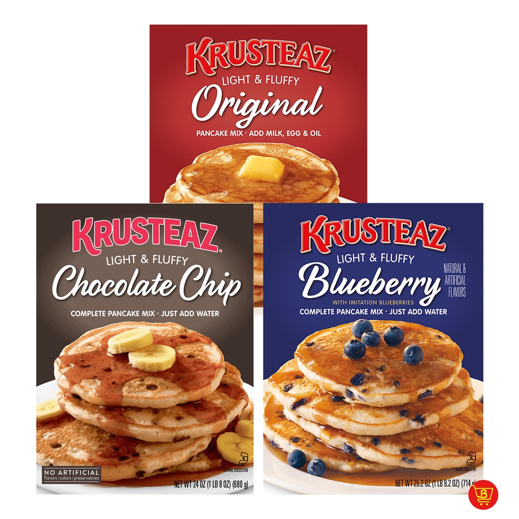 Krusteaz Light & Fluffy Pancake Mix, Original 907g Blueberry Pancake