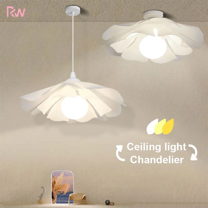Modern floral LED pendant light ceiling light simple bedroom dining ...