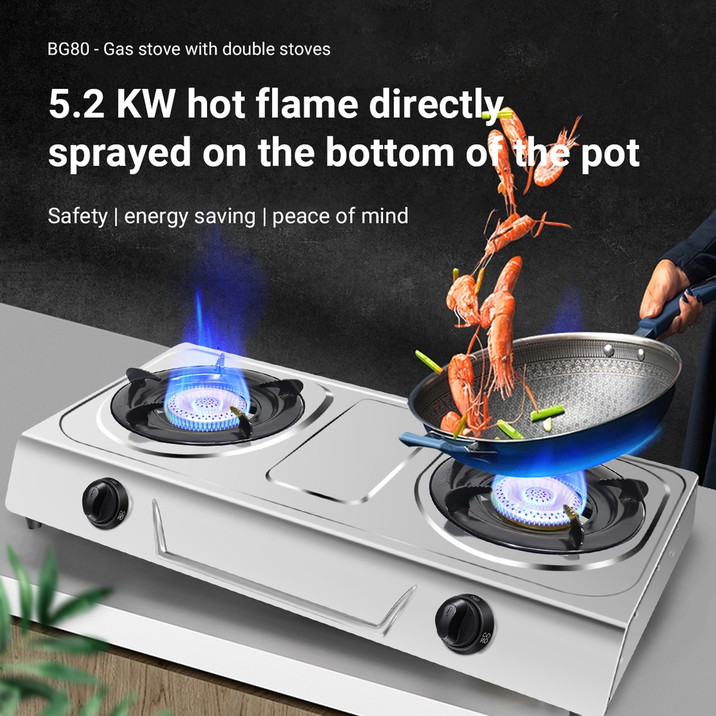 gas stove double burner 5.2KW highfire portable gas stove butane