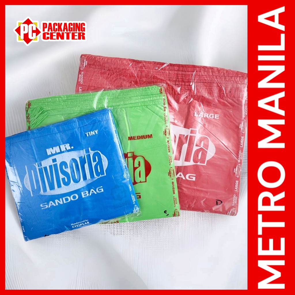 Divisoria Plastic Sando Bag Assorted Color by [100pcs] per pack (METRO