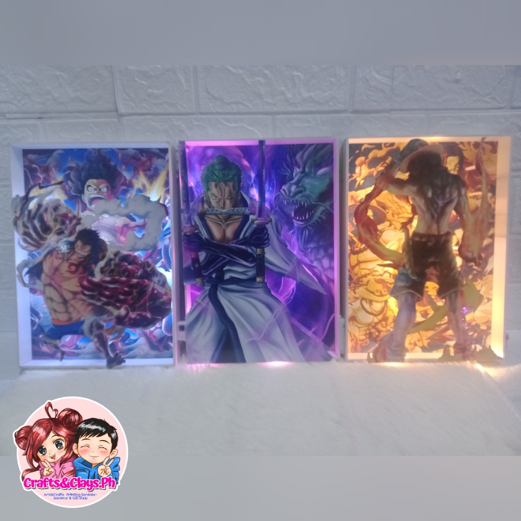 ONE PIECE 2D Lighted Wall Mural A4 Size / by Crafts&ClaysPH Shopee