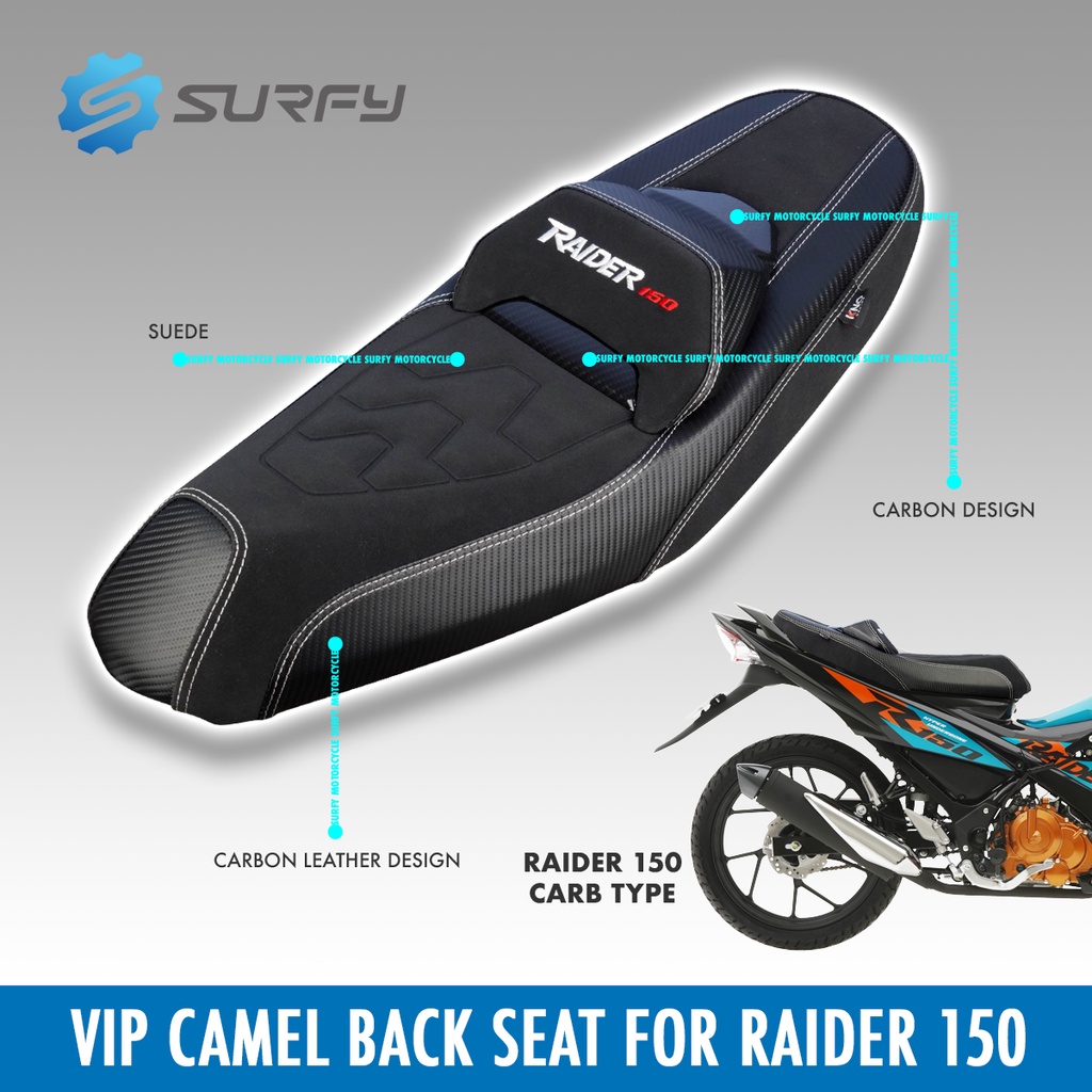 KNO Raider 150 Carb VIP Camel Back Seat Suede And Leather Surfy ...