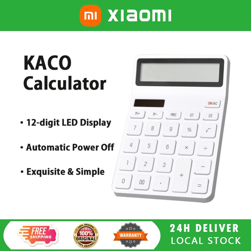 Xiaomi Kaco Calculator Electronic Student Office Supplies 12 Digits